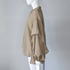 画像4: 【 CLOCHE 】 クロッシェ クロシェ 吸湿速乾 ラッフルフリル シアー スキッパー ブラウス 春夏秋 レディース  (4)