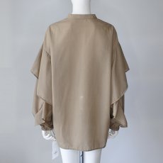 画像5: 【 CLOCHE 】 クロッシェ クロシェ 吸湿速乾 ラッフルフリル シアー スキッパー ブラウス 春夏秋 レディース  (5)