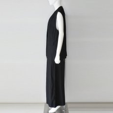 画像2: 《 上下セット 》【 CYNICAL 】 シニカル 軽量 サラサラ ワッシャー ナイロン ジレ ベスト ワイドパンツ セットアップ 春夏秋 レディース  (2)