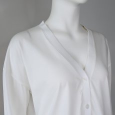 画像2: 《 アンサンブル 対応 》【 Maglia Plus 】マリア プラス きれいめ 接触冷感 ツルツル テロテロ シルケット カットソー カーディガン 春夏秋 レディース  (2)