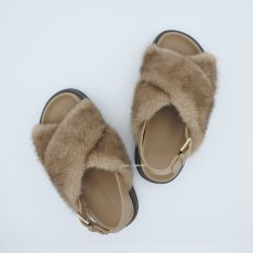 画像5: 【 ATELIER BRUGGE 】アトリエブルージュ ファー クロス サンダル 春秋冬 レディース  (5)