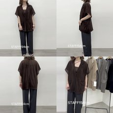 画像7: 【 CLOCHE 】 クロッシェ クロシェ オーバーサイズ メッシュ ベロア 半袖 ジャケット 春夏秋 レディース  (7)