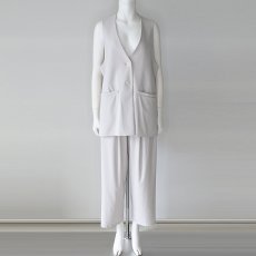 画像7: 30％OFF《 セットアップ 対応》【 QTUME 】 クチューム 日本製 きれいめ テロンテロン GRACE COOL 接触冷感 吸水速乾 UVカット ドローコード付き ストレッチ ワイド パンツ 春夏秋 レディース  (7)