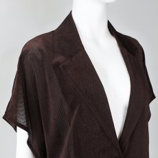 画像2: 【 CLOCHE 】 クロッシェ クロシェ オーバーサイズ メッシュ ベロア 半袖 ジャケット 春夏秋 レディース  (2)