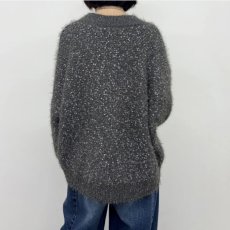 画像7: 【予約商品】《納期：2025年11月上旬》【 CYNICAL 】 シニカル ノンチク ブークレ ラメ フェザー ネップ ウォッシャブル Vネック コクーン ニット 春秋冬 レディース  (7)