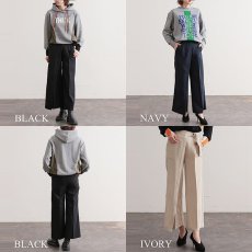 画像2: 《セットアップ対応》【 RISLEY 】 リズレー リズレイ Wrapped pants ラップ風 ワイドパンツ 春秋冬 レディース  (2)