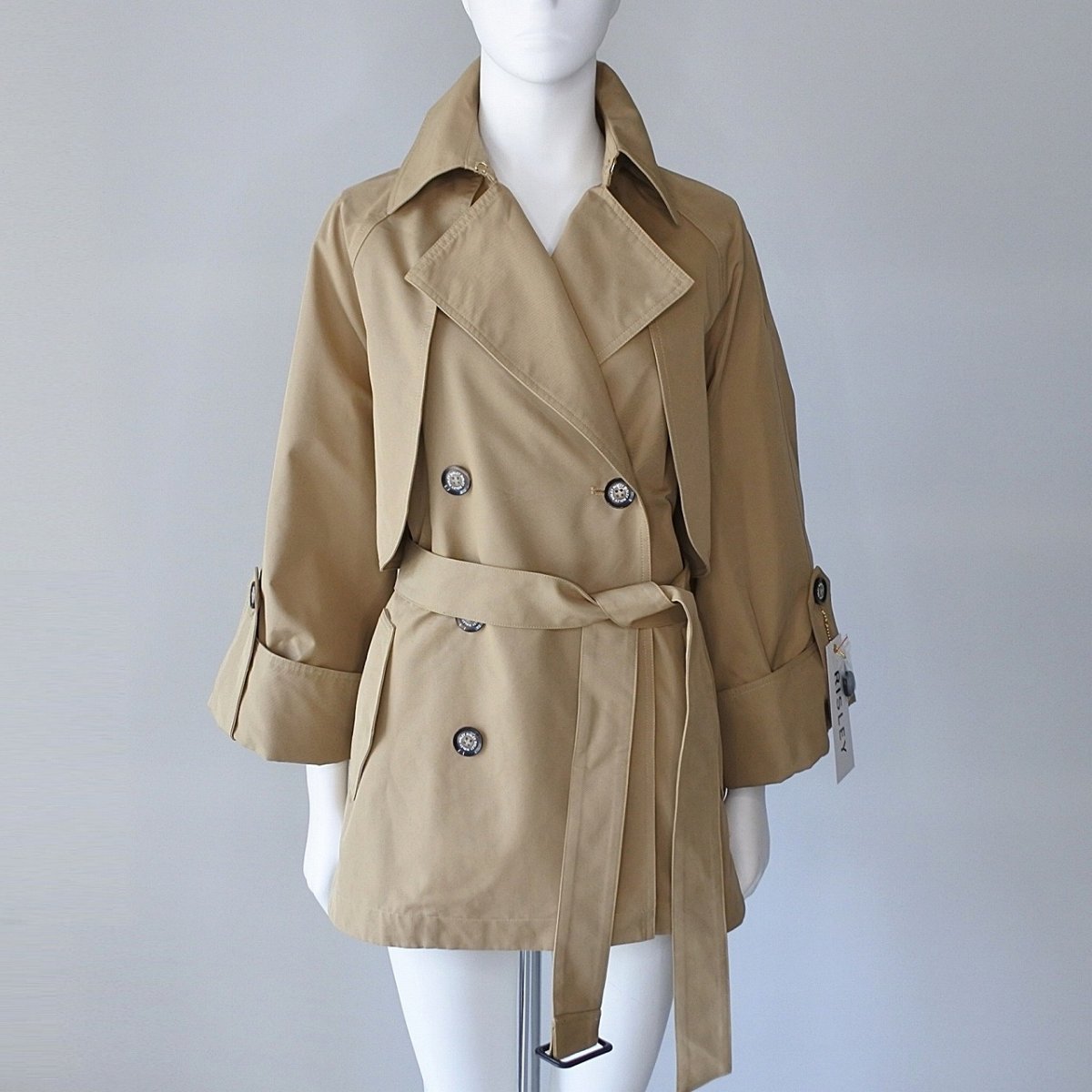 画像1: 【 RISLEY 】 リズレー リズレイ Shoulder trench 肩掛け 2way トレンチコート 春秋冬 レディース  (1)