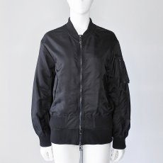 画像2: 《 セットアップ 対応 》【 RISLEY 】 リズレー リズレイ Shoulder MA-1 肩掛け 2way MA1 ナイロン ブルゾン 春秋冬 レディース  (2)