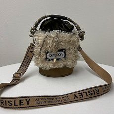 画像3: 予約商品《８/末頃入荷》【 RISLEY x OUTDOOR 】 リズレー リズレイ アウトドア コラボ Bucket fur bag エコファー バスケット 斜め掛け ショルダー ハンド バッグ 春秋冬 レディース  (3)