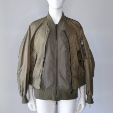画像1: 《 セットアップ 対応 》【 RISLEY 】 リズレー リズレイ Shoulder MA-1 肩掛け 2way MA1 ナイロン ブルゾン 春秋冬 レディース  (1)