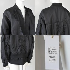 画像7: 《 セットアップ 対応 》【 RISLEY 】 リズレー リズレイ Shoulder MA-1 肩掛け 2way MA1 ナイロン ブルゾン 春秋冬 レディース  (7)