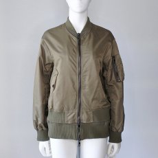 画像2: 《 セットアップ 対応 》【 RISLEY 】 リズレー リズレイ Shoulder MA-1 肩掛け 2way MA1 ナイロン ブルゾン 春秋冬 レディース  (2)