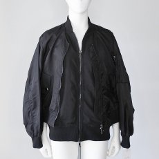 画像1: 《 セットアップ 対応 》【 RISLEY 】 リズレー リズレイ Shoulder MA-1 肩掛け 2way MA1 ナイロン ブルゾン 春秋冬 レディース  (1)