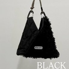 画像9: 予約商品《８/末頃入荷》【 RISLEY x OUTDOOR 】 リズレー リズレイ アウトドア コラボ Triangle fur quilt mini bag エコファー トライアングル ミニ バッグ 春秋冬 レディース  (9)