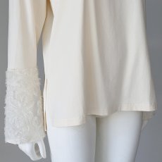 画像3: 【 CHIGNON 】 シニヨン 異素材コンビ カットジャガード カットソー 春秋冬 レディース  (3)