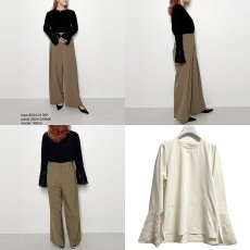 画像7: 【 CHIGNON 】 シニヨン 異素材コンビ カットジャガード カットソー 春秋冬 レディース  (7)