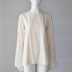 画像1: 【 CHIGNON 】 シニヨン 異素材コンビ カットジャガード カットソー 春秋冬 レディース  (1)