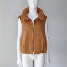 画像1: 【 MARGAUX VINTAGE 】 マルゴー ヴィンテージ フェイクスエード バルーン ジレ ベスト 春秋冬 レディース  (1)