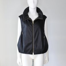 画像1: 【 MARGAUX VINTAGE 】 マルゴー ヴィンテージ フェイクレザー バルーン 中綿 ジレ ベスト 春秋冬 レディース  (1)