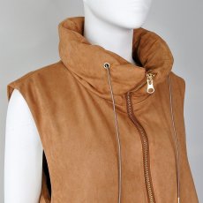 画像2: 【 MARGAUX VINTAGE 】 マルゴー ヴィンテージ フェイクスエード バルーン ジレ ベスト 春秋冬 レディース  (2)