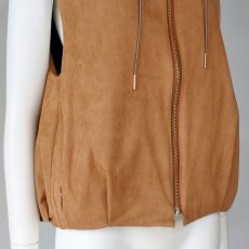 画像3: 【 MARGAUX VINTAGE 】 マルゴー ヴィンテージ フェイクスエード バルーン ジレ ベスト 春秋冬 レディース  (3)