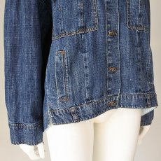 画像3: 【 ayane 】 アヤン ストレッチ ゆったりシルエット Aライン リネン混 Gジャン デニム ジャケット 春夏秋 レディース  (3)