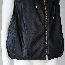 画像3: 【 MARGAUX VINTAGE 】 マルゴー ヴィンテージ フェイクレザー バルーン 中綿 ジレ ベスト 春秋冬 レディース  (3)