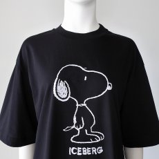画像2: 《 国内正規品 》【 ICEBERG 】 アイスバーグ スヌーピー コラボ ロゴ レギュラーフィット Tシャツ 春夏秋 レディース  (2)