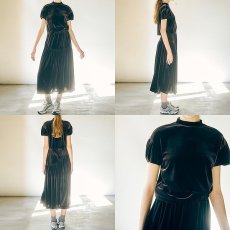 画像7: 【 anana 】アナナ ベロア モックネック チューリップ袖 ショート丈 半袖 カットソー 春秋冬 レディース  (7)