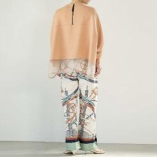 画像5: 【予約商品】《納期：2026年3月1日〜10日》【 Lallia Mu 】ラリアムー 異素材コンビ ゆったりシルエット シアースリーブ フレア プルオーバー 春秋冬 レディース  (5)