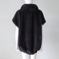 画像5: 【 CLOCHE 】 クロシェ クロッシェ ゆったりシルエット エコファー ミンク フェイクファー フレンチスリーブ ジレ ベスト 春秋冬 レディース  (5)