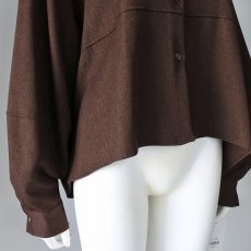 画像6: 《 上下セット 》【 CLOCHE 】 クロッシェ クロシェ ゆったりシルエット ウール調 ウォッシャブル ストレッチ 抗ピリング コクーン シャツ ブラウス カーブ パンツ 春秋冬 レディース  (6)