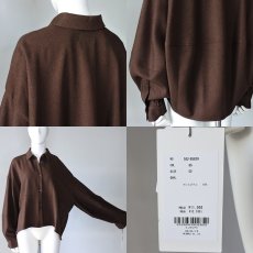 画像6: 《 セットアップ対応 》【 CLOCHE 】 クロッシェ クロシェ ゆったりシルエット ウール調 ウォッシャブル コクーン シャツ ブラウス 春秋冬 レディース  (6)