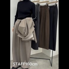 画像17: 《 上下セット 》【 CLOCHE 】 クロッシェ クロシェ ゆったりシルエット ウール調 ウォッシャブル ストレッチ 抗ピリング コクーン シャツ ブラウス カーブ パンツ 春秋冬 レディース  (17)