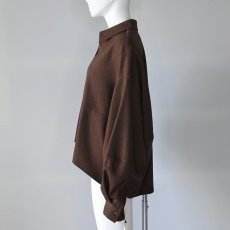 画像4: 《 セットアップ対応 》【 CLOCHE 】 クロッシェ クロシェ ゆったりシルエット ウール調 ウォッシャブル コクーン シャツ ブラウス 春秋冬 レディース  (4)