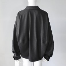 画像8: 《 上下セット 》【 CLOCHE 】 クロッシェ クロシェ ゆったりシルエット ウール調 ウォッシャブル ストレッチ 抗ピリング コクーン シャツ ブラウス カーブ パンツ 春秋冬 レディース  (8)