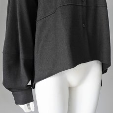 画像3: 《 セットアップ対応 》【 CLOCHE 】 クロッシェ クロシェ ゆったりシルエット ウール調 ウォッシャブル コクーン シャツ ブラウス 春秋冬 レディース  (3)