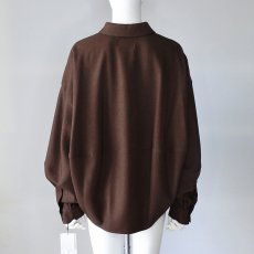 画像8: 《 上下セット 》【 CLOCHE 】 クロッシェ クロシェ ゆったりシルエット ウール調 ウォッシャブル ストレッチ 抗ピリング コクーン シャツ ブラウス カーブ パンツ 春秋冬 レディース  (8)