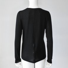 画像5: 【 Dignite Collier 】 ディニテコリエ 日本製 ノンチク 暖かい シルク カシミア混  ストレッチ クルーネック 長袖 カットソー 春秋冬 レディース  (5)