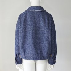 画像5: 【 DOS DIOSAS 】ドスディオサス オーバーサイズ ウール混 ビッグステッチ Gジャン ジャケット 春秋冬 レディース  (5)