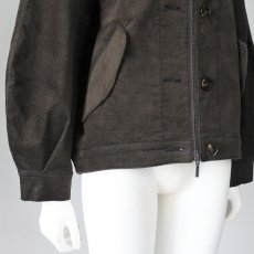 画像4: 【 CYNICAL 】シニカル ゆったりシルエット 2Way ストレッチ ベロア フーディ ブルゾン 春秋冬 レディース  (4)