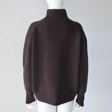 画像5: 【 CLOCHE 】 クロッシェ クロシェ ウール100％ ゆったりシルエット ミドルゲージ コクーン ハイネック プルオーバー ニット 春秋冬 レディース  (5)