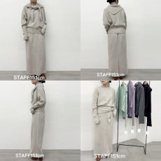 画像7: 【 CLOCHE 】 クロッシェ クロシェ ゆったりシルエット ウォッシャブル ウール混 三角ストール付き プルオーバー ニット 春秋冬 レディース  (7)