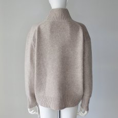 画像5: 【 CLOCHE 】 クロッシェ クロシェ ウール100％ ゆったりシルエット ミドルゲージ コクーン ハイネック プルオーバー ニット 春秋冬 レディース  (5)