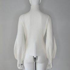 画像5: 【 TOLNERA 】 トルネラ ノンチク もちもち ハイネック ボリューム袖 リブ ニット 春秋冬 レディース  (5)