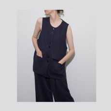 画像7: 【予約商品】《納期：2026年2月上旬〜2月中旬》《 セットアップ 対応》【 CYAN TOKYO 】シアン トーキョー ドット 4ポケット ワッフル ハーフ ベスト ジレ 春秋冬 レディース  (7)
