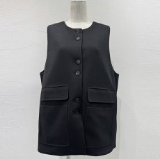 画像5: 【予約商品】《納期：2026年2月上旬〜2月中旬》《 セットアップ 対応》【 CYAN TOKYO 】シアン トーキョー ドット 4ポケット ワッフル ハーフ ベスト ジレ 春秋冬 レディース  (5)