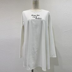 画像3: 【予約商品】《納期：2026年2月上旬〜2月中旬》【 CYAN TOKYO 】シアン トーキョー フレア チュニック ロゴ ロンT 長袖 Tシャツ春秋冬 レディース  (3)