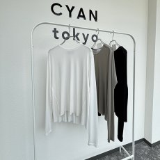 画像1: 【予約商品】《納期：2026年2月上旬〜2月中旬》【 CYAN TOKYO 】シアン トーキョー バックギャザー チュール カットソー オールシーズン レディース  (1)