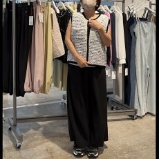 画像3: 【予約商品】《納期：2026年2月上旬》【 Dignite Collier 】 ディニテコリエ ツイード ニット ベスト ジレ  春秋 レディース  (3)